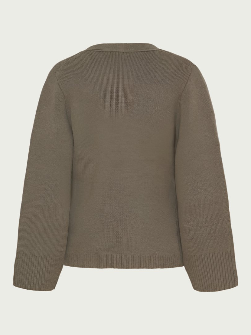 La Rue Merino Wool Cardigan beige - La Rue Copenhagen