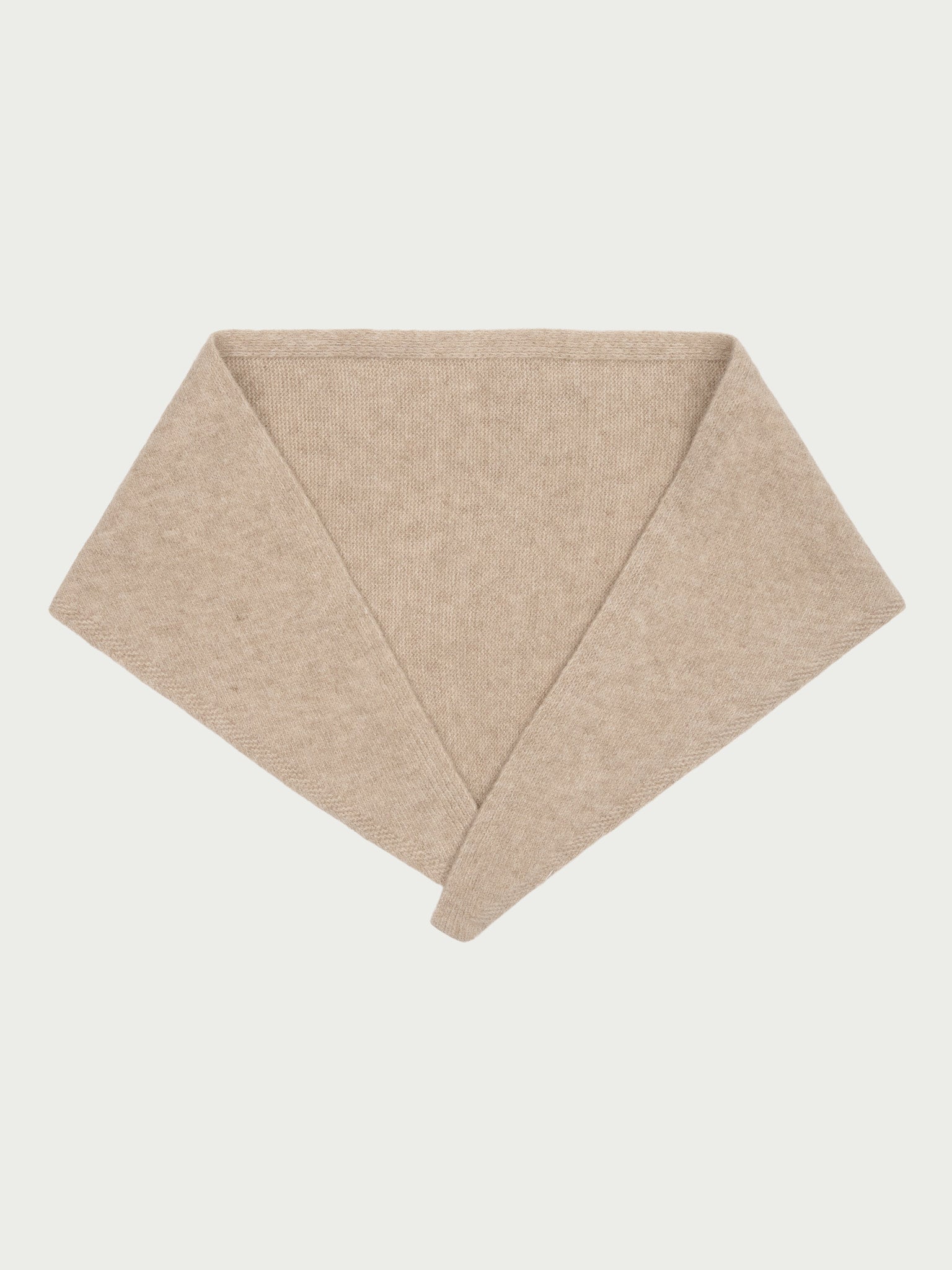 Triangle wool scarf in beige - La Rue Copenhagen