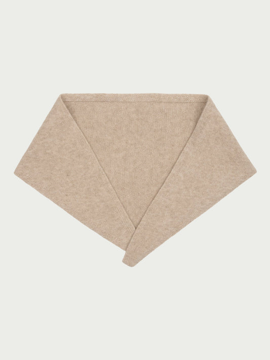 Triangle wool scarf in beige - La Rue Copenhagen