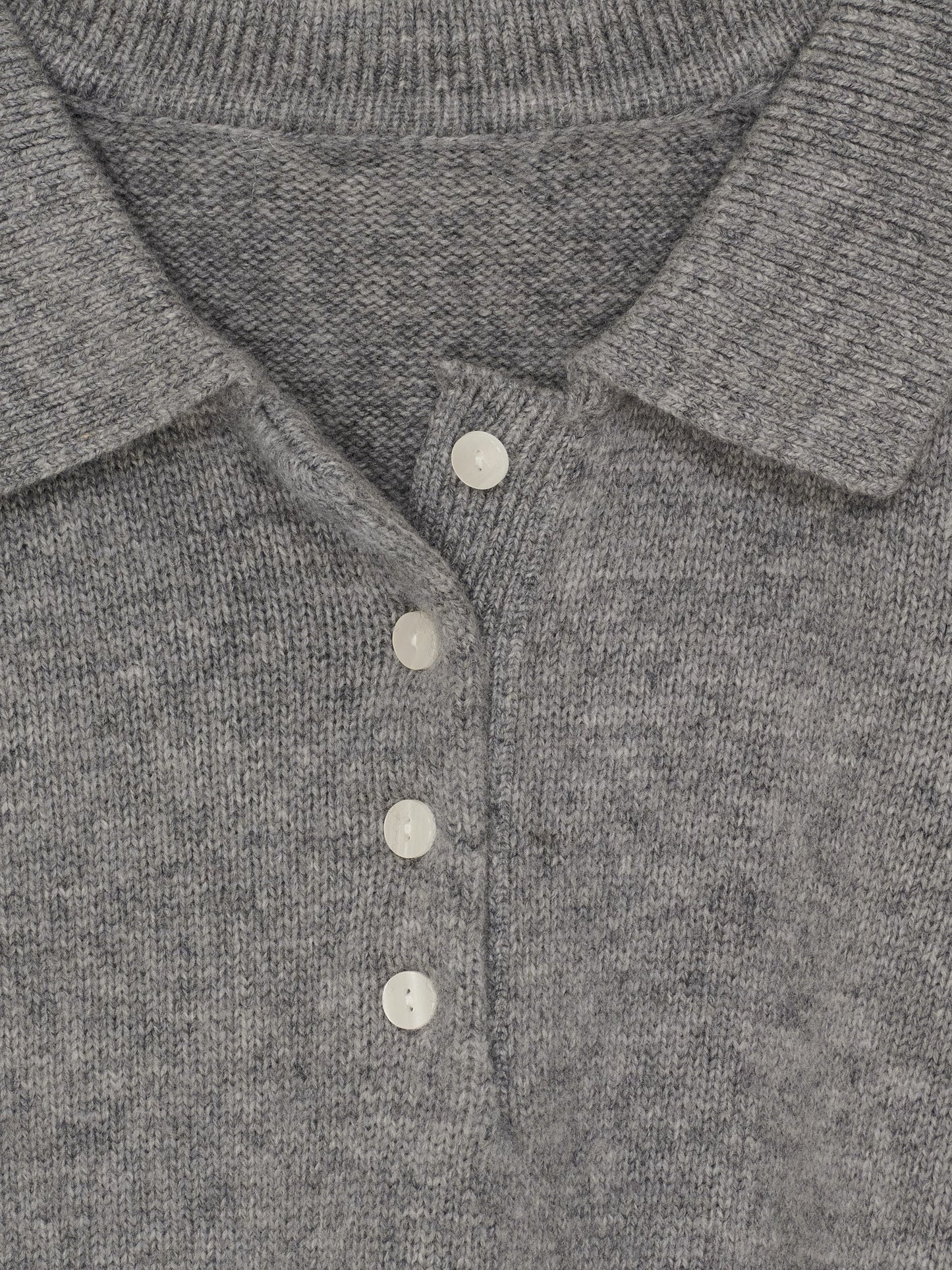 Voluminous Merino Polo grey - La Rue Copenhagen