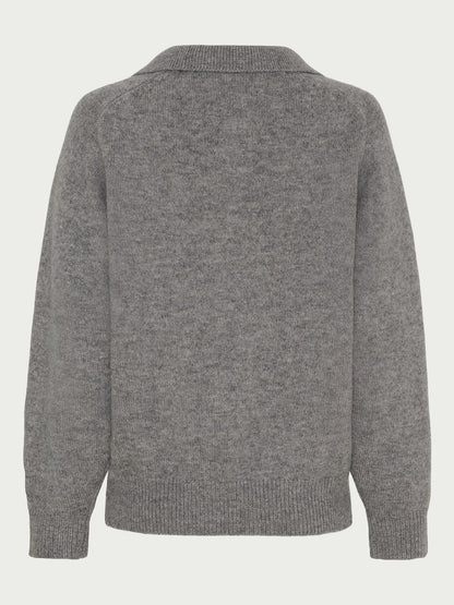 Voluminous Merino Polo grey - La Rue Copenhagen